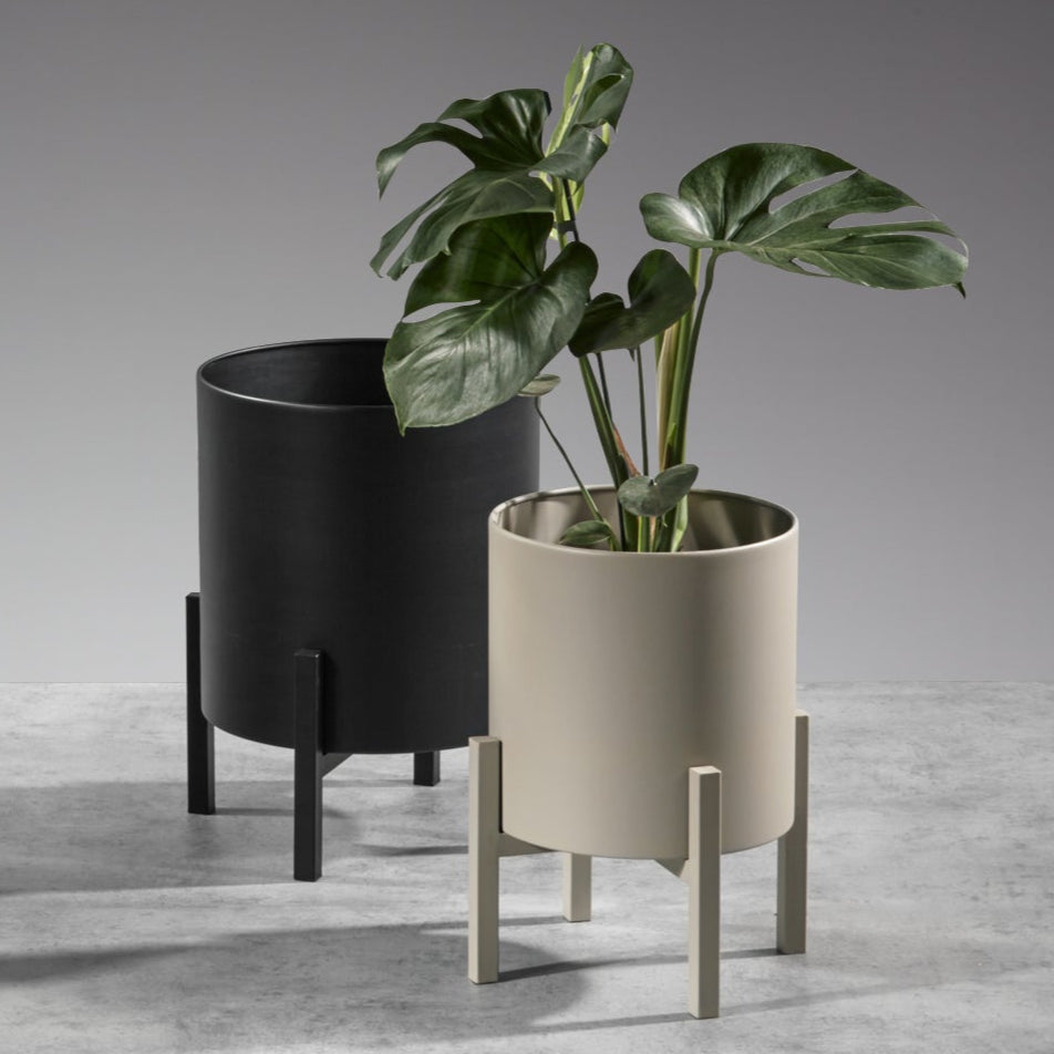 Übertopf Blumentopf Ø 13 cm | Farbe: schwarz