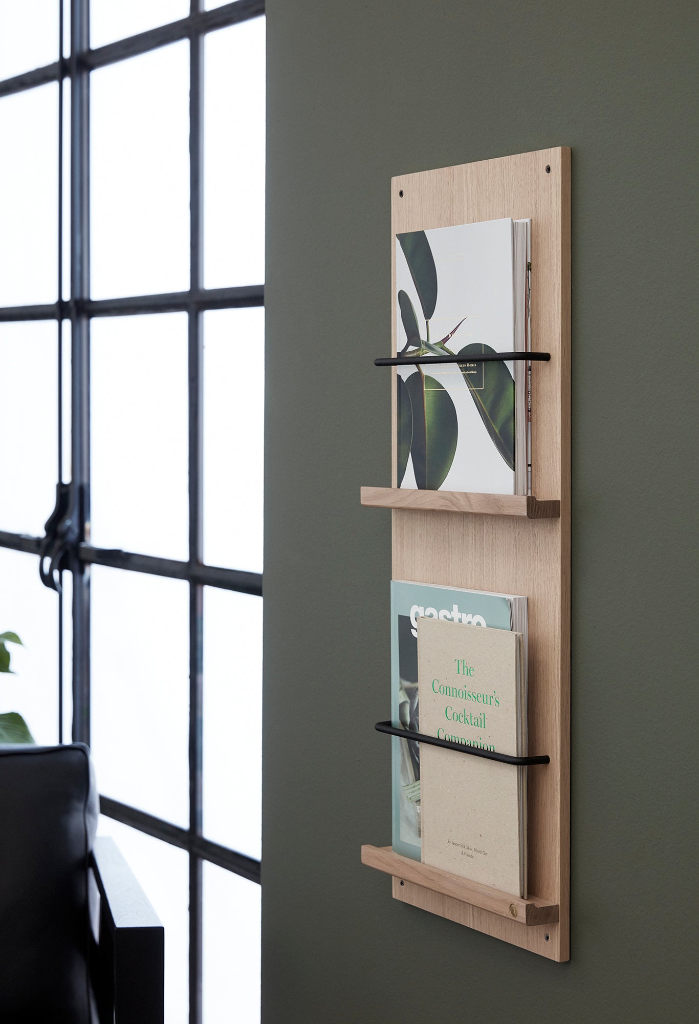 Regal Magazine Gallery 30x80 cm | Farbe: Eiche