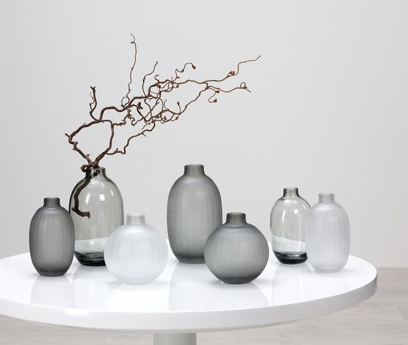 Vase Oval H: 11,5 cm | Farbe: matt weiß
