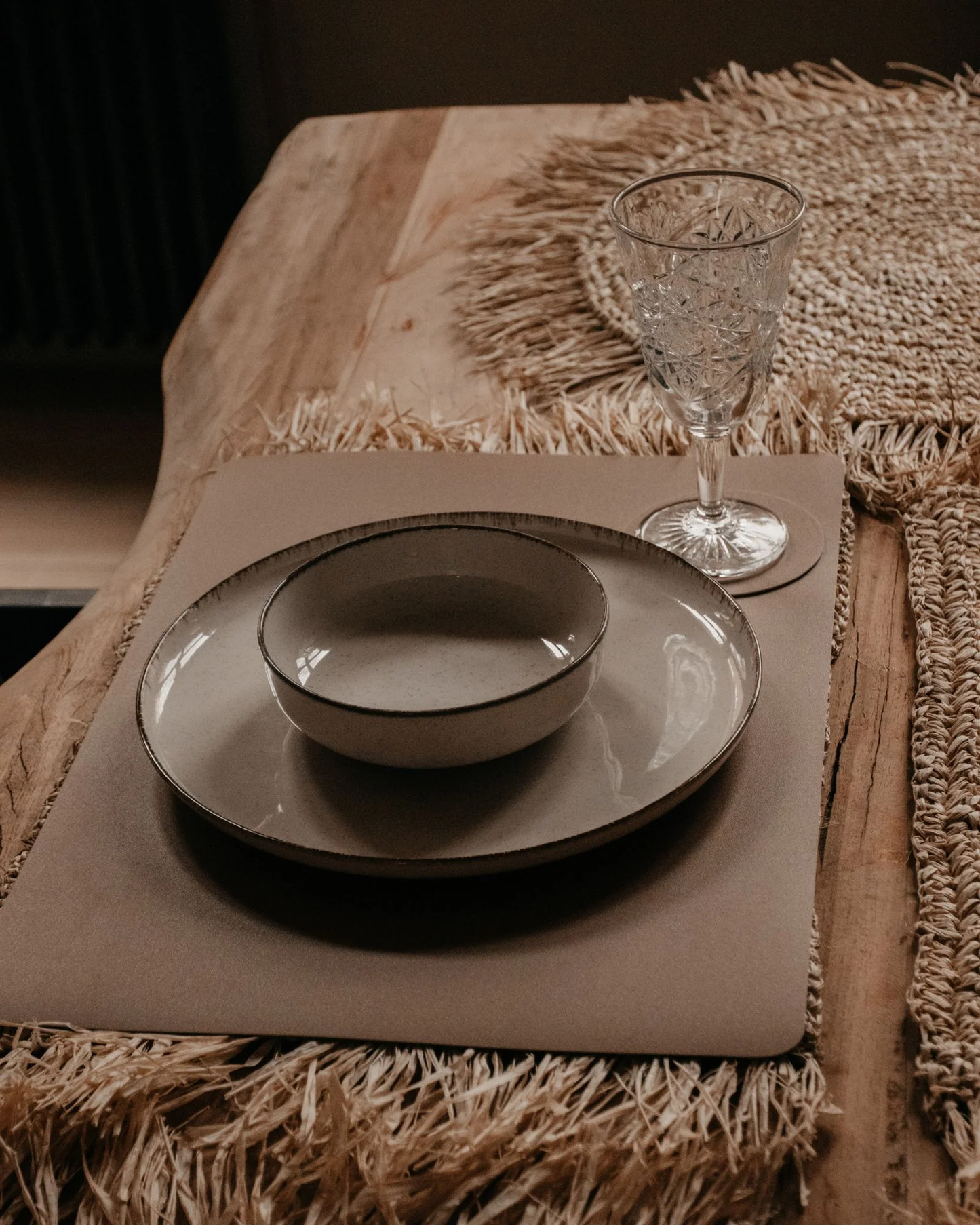 Tischset 30x43 cm| Farbe: grau