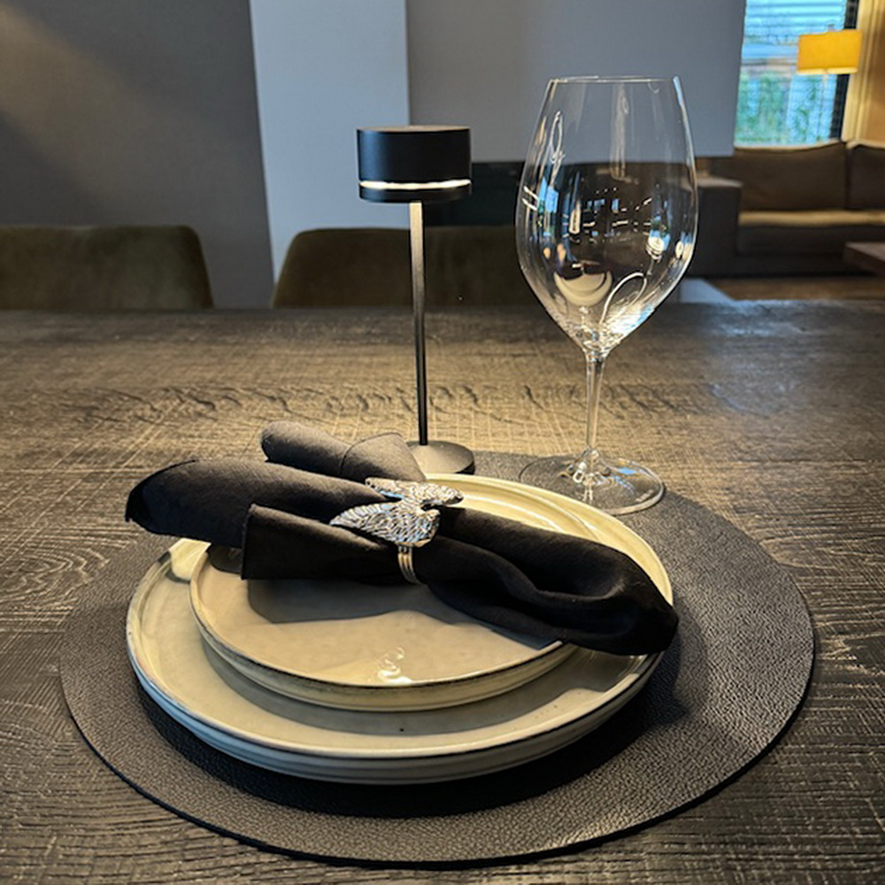 Tischset Ø 38 cm | Farbe: grau