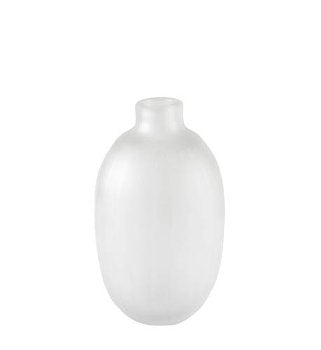 Vase Oval H: 11,5 cm  | Farbe: matt weiß